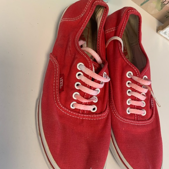 Red Ladies Vans size 8 - Picture 11 of 16